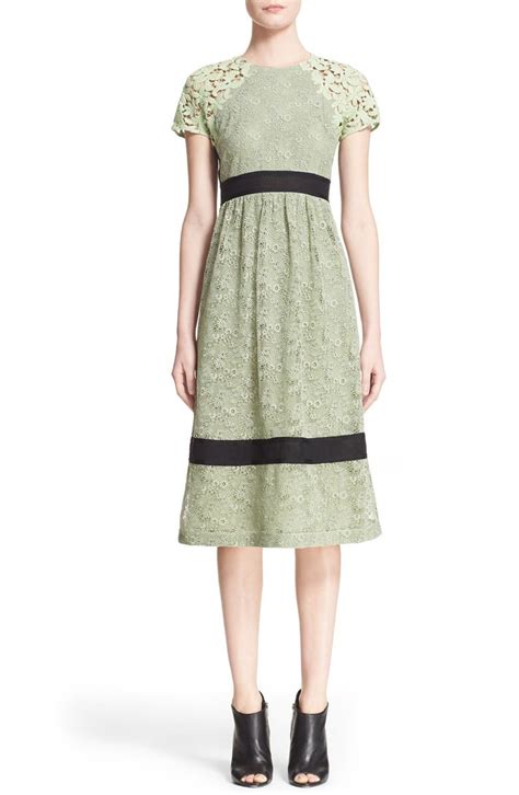 burberry prorsum floral lace and macramé dress